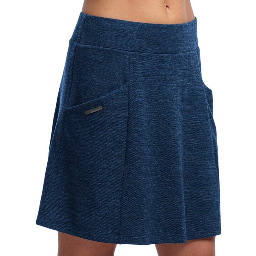 Icebreaker Women's Chateau Merino Wool Skirt -  Heather Blue - NWT - Sz Med